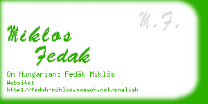 miklos fedak business card
